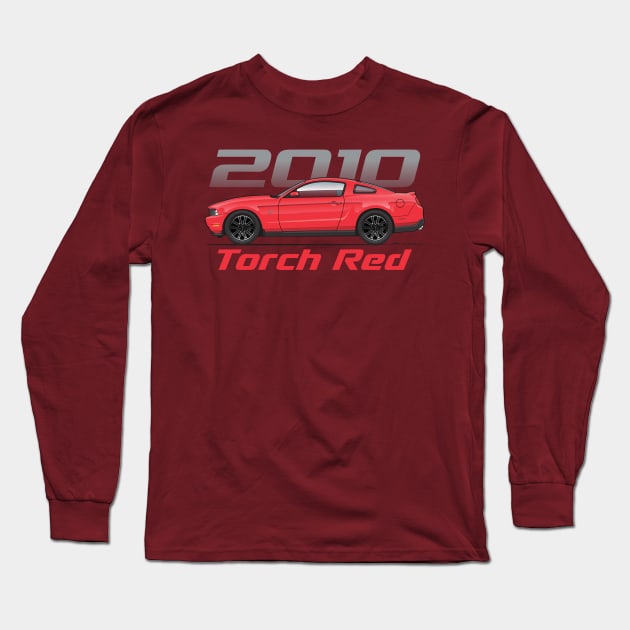 2010 Torch Red Long Sleeve T-Shirt by ArtOnWheels